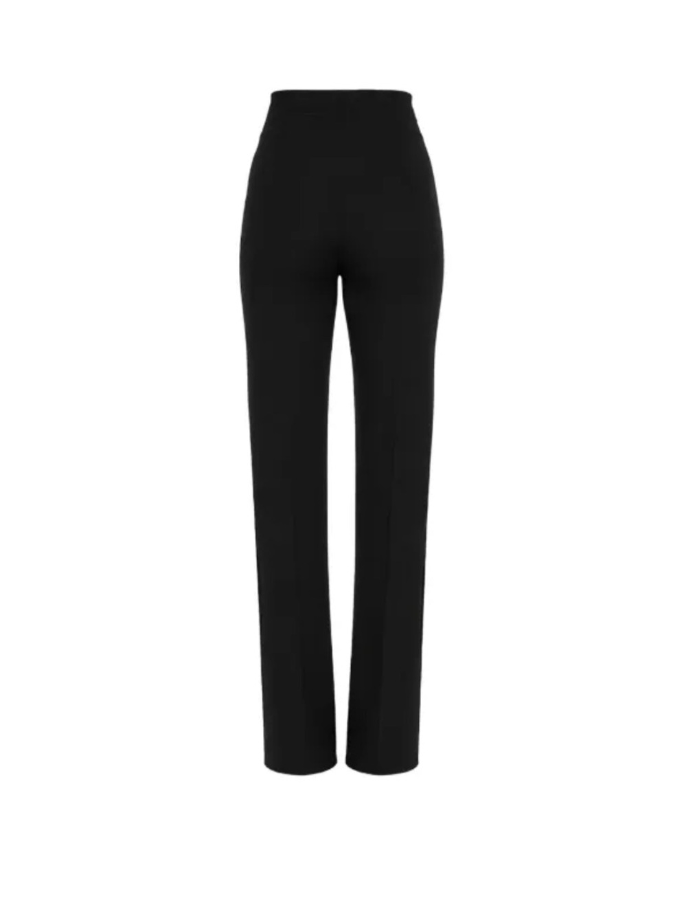 Emporio Armani Black Concealed-Fastening Straight-Leg High-Waist Trouser